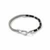 John Hardy Classic Chain Heishi Bracelet – Silver 4.5MM with Black Onyx – Large