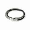 John Hardy Classic Chain Heishi Bracelet – Double Wrap Silver 4.5MM with Black Onyx – Large