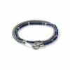 John Hardy Classic Chain Heishi Bracelet – Double Wrap Silver 4.5MM with Lapis Lazuli – Large