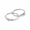 John Hardy Spear Earring - Hoop in Silver with White Diamonds 34MM - Medium