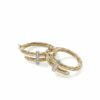 John Hardy Spear Earring - Hoop in 14K Gold with White Diamonds 17MM - Small