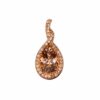 Pendant – Oval 1.12 ctw Morganite and 0.18 ctw Diamonds in 14K Rose Gold