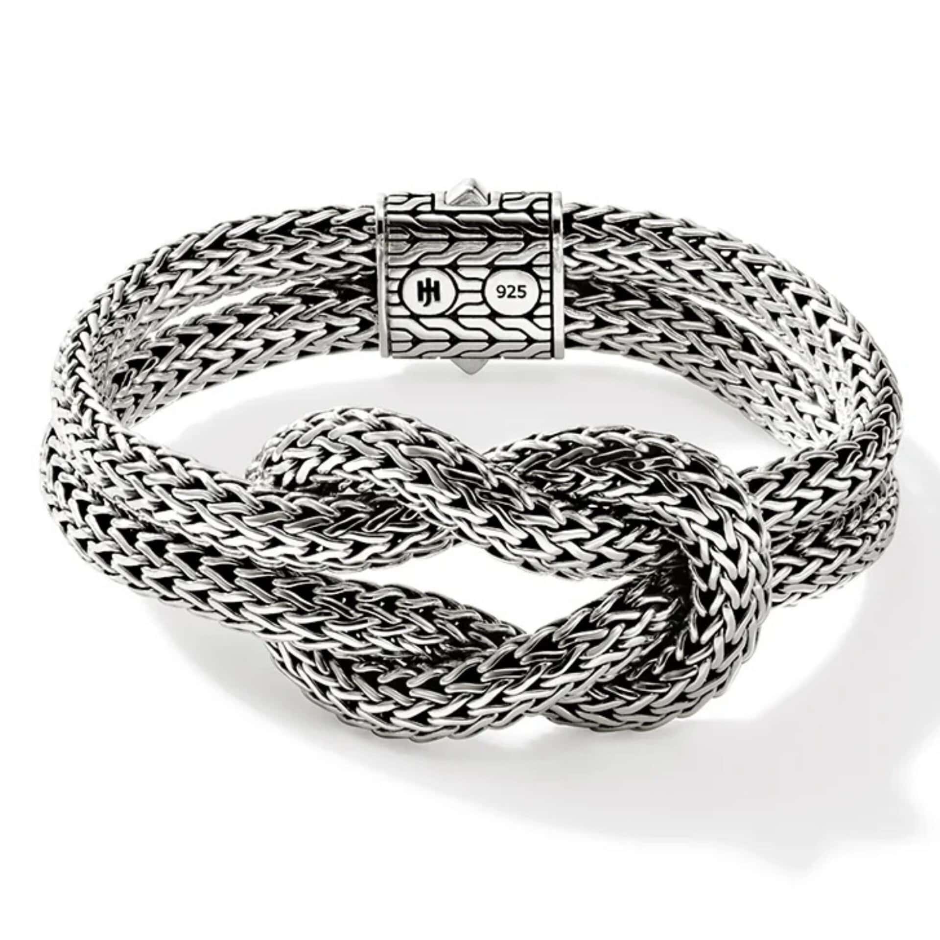 John Hardy Love Knot Bracelet - Silver 13MM - Large - Sold 1 John Hardy BU901034