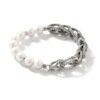 John Hardy Surf Bracelet – Silver 10.5MM with Pearls – Medium