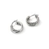 John Hardy Essential Earring – Hoop Crossover in Silver 9.5MM – Small