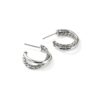 John Hardy Essential Earring – Hoop Crossover in Silver 20.5MM – Medium