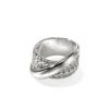 John Hardy Essential Ring - Silver Crossover 10.5MM X 12.5MM – Size 8