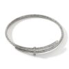 John Hardy Spear Necklace - Choker in Silver with White Diamonds - 15"