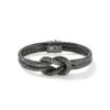 John Hardy Love Knot Bracelet – Dark Silver 10MM – Large