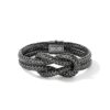 John Hardy Love Knot Bracelet – Dark Silver 13MM – Extra Large