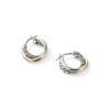 John Hardy Essential Earring – Crossover Hoops in 14K Gold & Silver 9.5MM