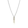 John Hardy Love Knot Y Necklace – Silver and 14K Gold 1.8MM - 16" to 18"