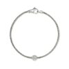 John Hardy Essential Bracelet – Silver 1.8MM with White Diamonds – Medium