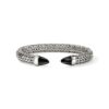 John Hardy Spear 50 Flex Cuff - Silver 8.9MM with Black Onyx - Large