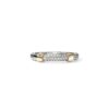 John Hardy Essential Ring – Silver and 14K Gold with White Diamonds Pave - Size 7