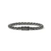 John Hardy Box Chain Bracelet - Dark Silver 6MM - Extra Large