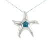 Glow Pendant - Starfish in Silver with 1.30 Cwt. Blue Topaz