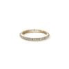 John Hardy Essential Ring –  Band in 14K Gold 2MM with White Diamonds Pavé - Size 7