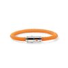 John Hardy Cord Bracelet - Silver with Orange Rubber 6MM - Large