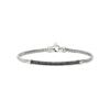 John Hardy Essential Bracelet – Silver  2.5MM with Black Sapphire Pavé – Medium