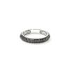 John Hardy Essential Ring –  Band in Silver 3.5MM with Black Sapphire Pavé - Size 7