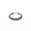 John Hardy Essential Ring –  Band in Silver 3.5MM with Blue Sapphire Pavé - Size 7