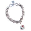 Bracelet - Hello Kitty in Silver and 18K Yellow Gold with 0.55 ctw of Diamonds and Pink Sapphire