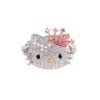 Ring - Hello Kitty in 18K White Gold with 0.50 ctw of Diamonds and Pink Sapphire