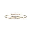 John Hardy Spear Station Bracelet - 14K Gold 1.5MM with White Diamonds - Medium