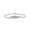 John Hardy Spear Station Bracelet - Silver 1.5MM with White Diamonds - Medium