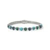 John Hardy Icon Beaded Bracelet - Silver 6MM with Turquoise, Chrysocolla and Malachite - Medium
