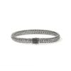 John Hardy Icon 2 Bracelet - Silver 6.5MM with Black Sapphire - Medium