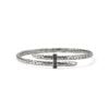 John Hardy Spear Flex Cuff - Silver 4MM with Black Sapphire - Medium