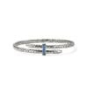 John Hardy Spear Flex Cuff - Silver 4MM with Blue Sapphire - Medium