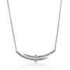 John Hardy Spear Necklace - Station in Silver 1.5MM with White Diamonds - 16"to 18"