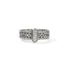 John Hardy Icon Link Ring - Silver 6MM with White Diamonds - Size 7