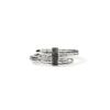 John Hardy Spear Ring - Silver 2.6MM x 7.8MM with Black Sapphire - Size 7