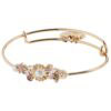 Alex and Ani Floral Floral Inline Bangle Bracelet