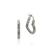 John Hardy Essential Earrings - Heart in Silver 21MM - Medium