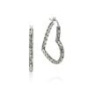 John Hardy Essential Earrings - Heart in Silver 31.7MM - Medium