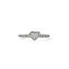 John Hardy Essential Ring - Heart in Silver with White Diamonds - Size 7
