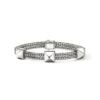 John Hardy Icon Stud Bracelet - 3 Station in Silver 6MM Flat Chain - Medium