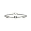 John Hardy Icon Stud Bracelet - 3 Station in Silver 2.5MM Chain with Diamonds - Medium