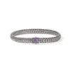 John Hardy Icon 2 Bracelet - Silver 6.5MM with Amethyst - Medium