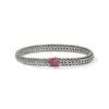 John Hardy Icon 2 Bracelet - Silver 6.5MM with Ruby - Medium