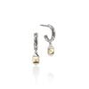 John Hardy Icon Stud Earrings - Drop in Silver and 14K Gold