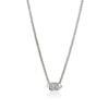 John Hardy Icon Stud Necklace - Silver 1.5MM in Rolo Chain with Diamonds - 16" to 18"
