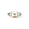 John Hardy Icon Stud Ring - Silver and 14K Gold 9MM - Size 7