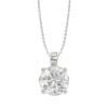 Necklace - Round Pendant 2.00 ctw Lab Grown Diamond in 14K White Gold