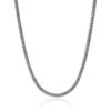 John Hardy Icon Necklace - Silver 5MM with White Diamonds - 18"